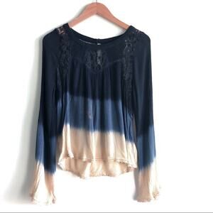 Patrons of Peace long sleeve lace collar top